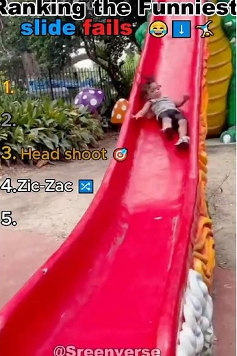 Ranking the Funniest slide fails 😂⬇️🛝🤸‍♂️1