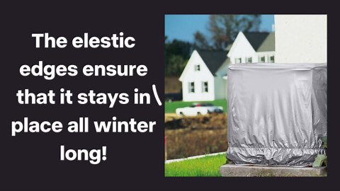 Ground Air Conditioner Cover for Outdoor Units | Waterproof Heavy Duty AC Covers Outside Unit with Elastic Edges for Stronger Hold | Central Air Cover 34 x 30" (Square)