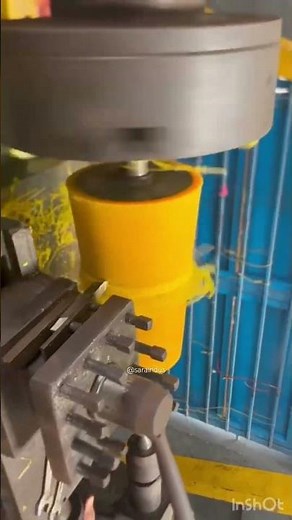 How Tapered PU Rollers Are Finished 🔥 | Lathe Machining Process | #polyurethane #customized