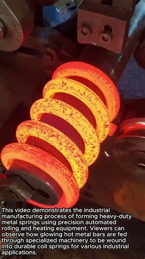 How Heavy-Duty Springs Are Made in Factories #worker #process #factory #heavy #production