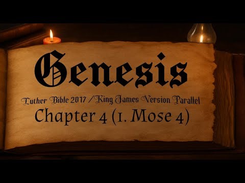 Genesis 4 - Luther Bible 2017 (German Reading) - Female Voice, King James Parallel (LU17), With Text