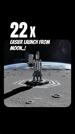 Moon vs Earth: 22× Less Energy for Space Launch 🚀 | #shorts