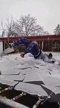 funny Ice satisfying ❄️ ☃️ #funny #ice #satisfying #winter #snow