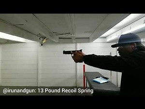 Recoil management - Testing out a 13 pound recoil spring - Glock 34 Gen 5 MOS - USPSA - Grip