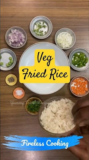 Perfect way to prepare veg fried rice / easy fireless cooking recipe