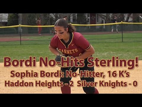 Haddon Heights 2 Sterling 0 | Softball | Colonial Conference | Sophia Bordi 16 K No-Hitter!