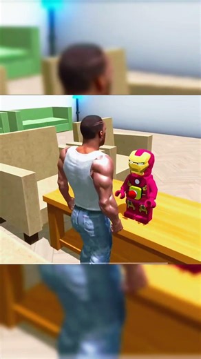 Iron Man doll vs Franklin 😱🔥#gta #indianbikedriving3d #shorts #gameshorts #game
