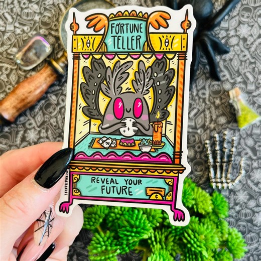 Mothman Vinyl Sticker, Cryptid Art, Original Art by Lydia Jean Art - Etsy