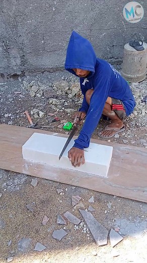 how to cut hebel bricks, neat and fast | Mini cement