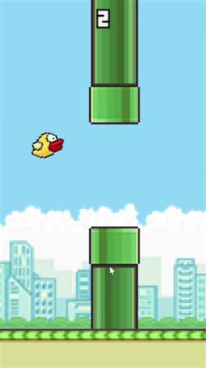 How to Score 7 Points in Flappy Bird (First Time Playing) #shorts #gameplay