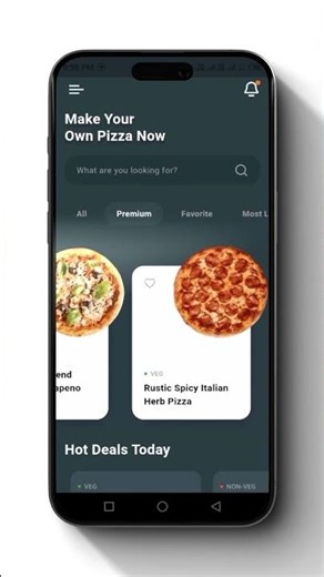 🍕 Pizza App Animation UI in Flutter 🔥 #shorts