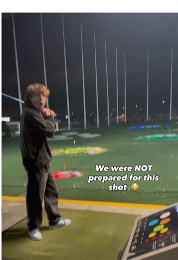 If it hits the ceiling and lands in the bay, does it still count?? #topgolf #topgolffail #golffail