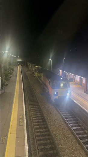 Colasrail Class 70 Freight Train at Trowbridge Station