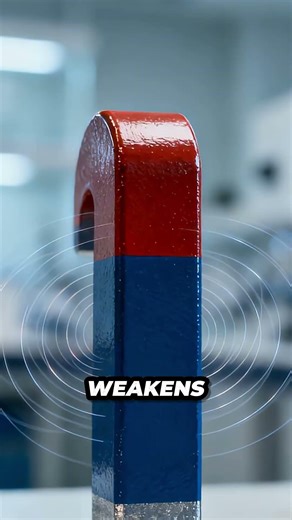 Why Heat Weakens Magnets 🧲🔥 || #sciencefacts #physics ‪@brainarchive360‬