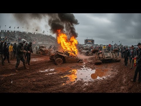 Pure Madness! UTV Off-Road Race with Massive Mud Splash