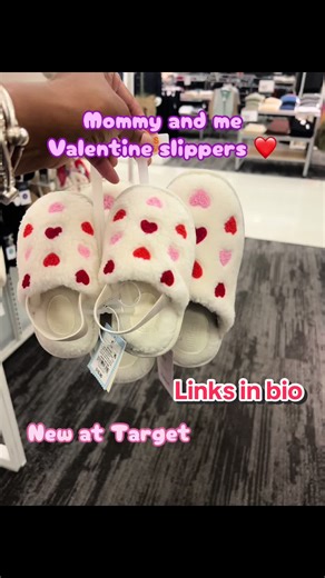 Adorable Mommy and Me Valentine Slippers at Target