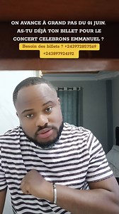 76K views · 3.7K reactions | AIDEZ MOI À IDENTIFIER UN PROCHE QUI NE DOIT PAS MANQUÉ LE 01 JUIN Besoin des billets ??? +243972857569 +243897924192 Contactez-nous, nous viendrons vers vous | Michael Manya | Facebook