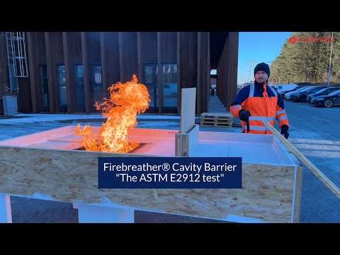 Firebreather® Cavity Barrier vs ASTM E2912 (demo) | Flamro Norway