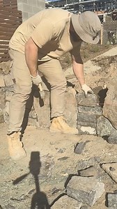 13K views · 196 reactions | In this video I’m building a drystack bluestone wall. It’s not true drystack, it just has the appearance of it. I use mortar behind the rocks to keep the wall secure, while I wash the face of the wall clean of any mortar. I’m really enjoying working with blue stone again, it’s a challenging rock but the results are awesome. #canberra #stonewalling #stonemason #mason #gardendesign #stonework | Ivey Masonry | Facebook