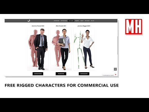 Free fully rigged 3D characters for commercial use