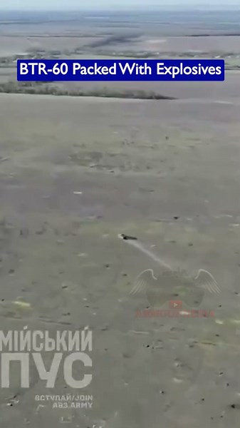 A BTR-60 Kamikaze UGV Breaches Russian Defenses