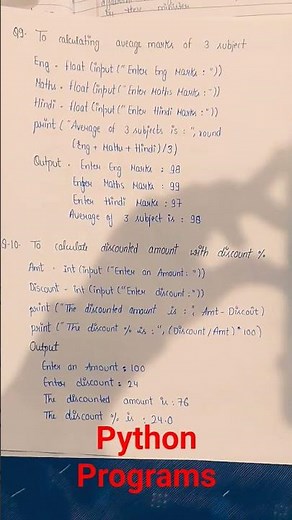 Python Programs #study#Phython