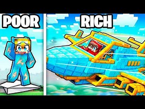 POOR vs RICH Airplane Battle in Minecraft!