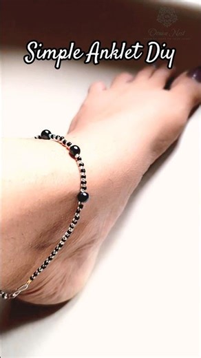 Simple Anklet Design✨#shortsfeed #diy #shorts #shortsvideo