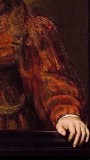 An early example of the trompe-l’œil technique. Talking about artists that were ahead of their time, this painting by Rembrandt from 1641 is entitled The Girl in the Picture Frame, This girl in her dark-red, velvet dress is a stunning, a very early example of the trompe-l’œil technique, a painting on a two-dimensional canvas looking like a three-dimensional object with her hands sticking out of the painted frame.The painting measures 105.5 by 76 cm and is on display at the Royal Castle, Warsaw, 