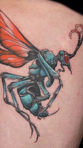 Illustrative Insect Tattoo Design