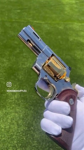 24K GOLD On a Colt Python #custom #engraving #shorts