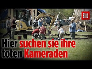 Amerikanische Soldaten suchen nach abgestürztem B24 Bomber