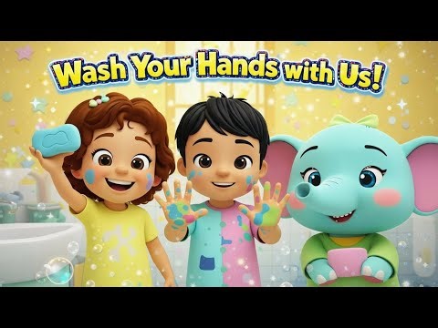 Wash Your Hands with Elle, Zara, and Zayyan! 🧼 Kids Hygiene Song