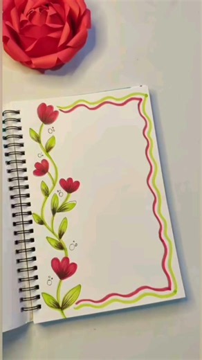 ✨ Easy Aesthetic Notebook Page Design 📖🌿 | DIY Creative Notes