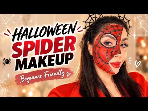 Easy Halloween Spider Makeup Tutorial 🕷️🎃 | Beginner Friendly