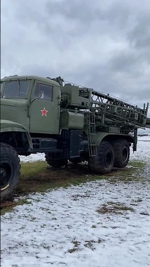 This thing built bridges. Powerful military unit from the USSR - bridge-building machine KrAZ