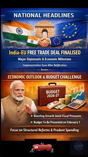 India-EU Free Trade Deal Sealed! Big Impact on Economy Before Budget 2026 🔥