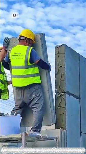 Precast lightweight concrete panel assembly process