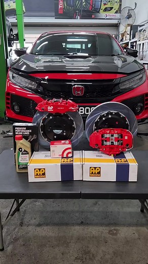 Honda Civic with AP Racing Red CP9540 with 355mm Disc for the perfect blend and braking experience.