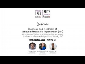 Diagnosis and Treatment of Rebound Intracranial Hypertension HD