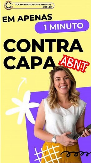 CONTRA CAPA ABNT - Aprenda a fazer em menos de 1 minuto