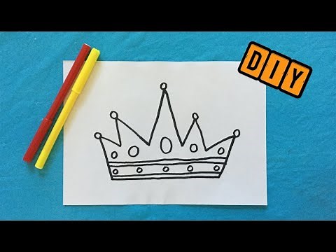 DRAWING CROWN ♛ KING'S DAY TUTORIAL ♛ DRAWING STEP BY STEP