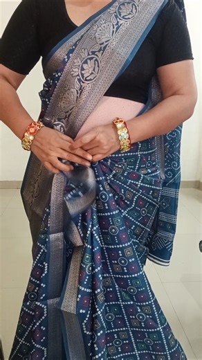 pure cotton saree draping tutorial/parfect side Hip pleats setting tricks #saree#drape #fashion#look