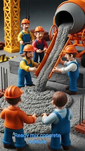 concrete mixture machine ready mix concrete mixture machine setup work #shortvideo