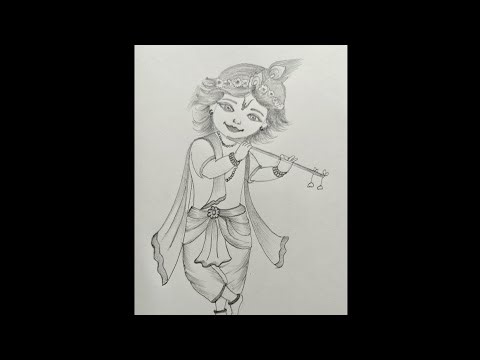How to draw baby krishna drawing easy/ step by step
