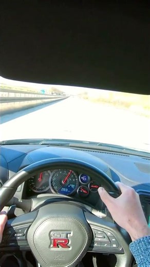 Nissan GTR Hits 300+ km/h | Brutal Top Speed Acceleration & Sound! 😱🔥 #gtr #topspeed #300kmph