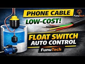 Low-Cost Float Switch Auto Control Using Telephone Cable | Relay Wiring | @funutech