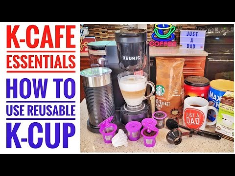 HOW TO USE A REUSABLE K CUP in Keurig K-Cafe Essentials K-Cup Latte Cappuccino Coffee Perfect Pod