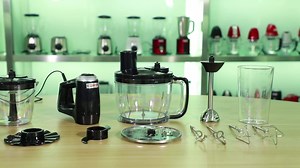 Multi-Use 600W Professional Hand Mixer Food Processor Mixing Beaker and Whisk Electric Hand Mixer