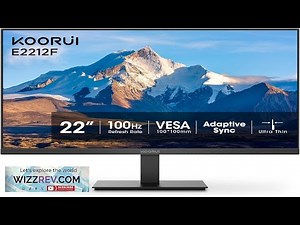 KOORUI 22 Inch Computer Monitor Full HD 1080P 100Hz PC Gaming Screen Review
